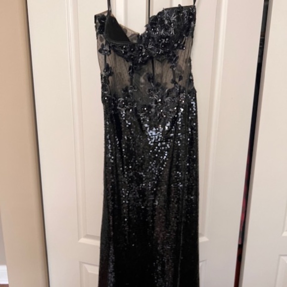 Sequin Black Formal Dress - Size 14 - Picture 3 of 5